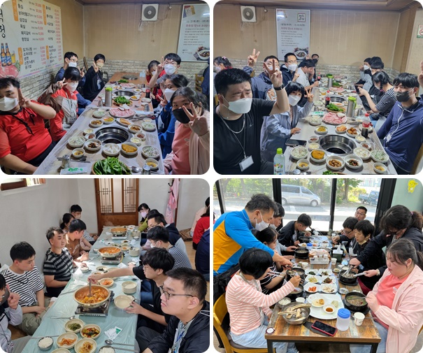 맛있는 식사시간(삽겹살, 갈비탕, 닭도리탕)